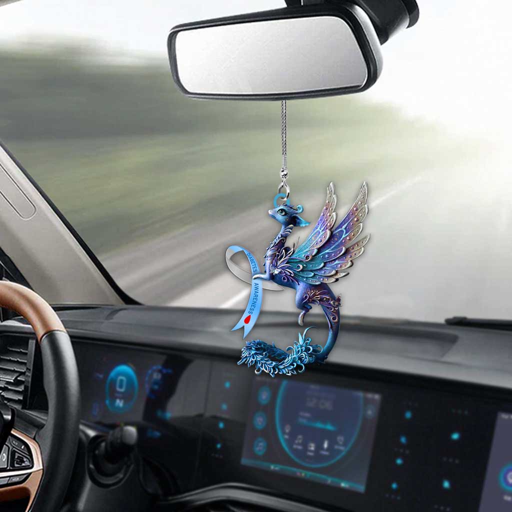 Diabetes Awareness Car Ornament (Printed On Both Sides)