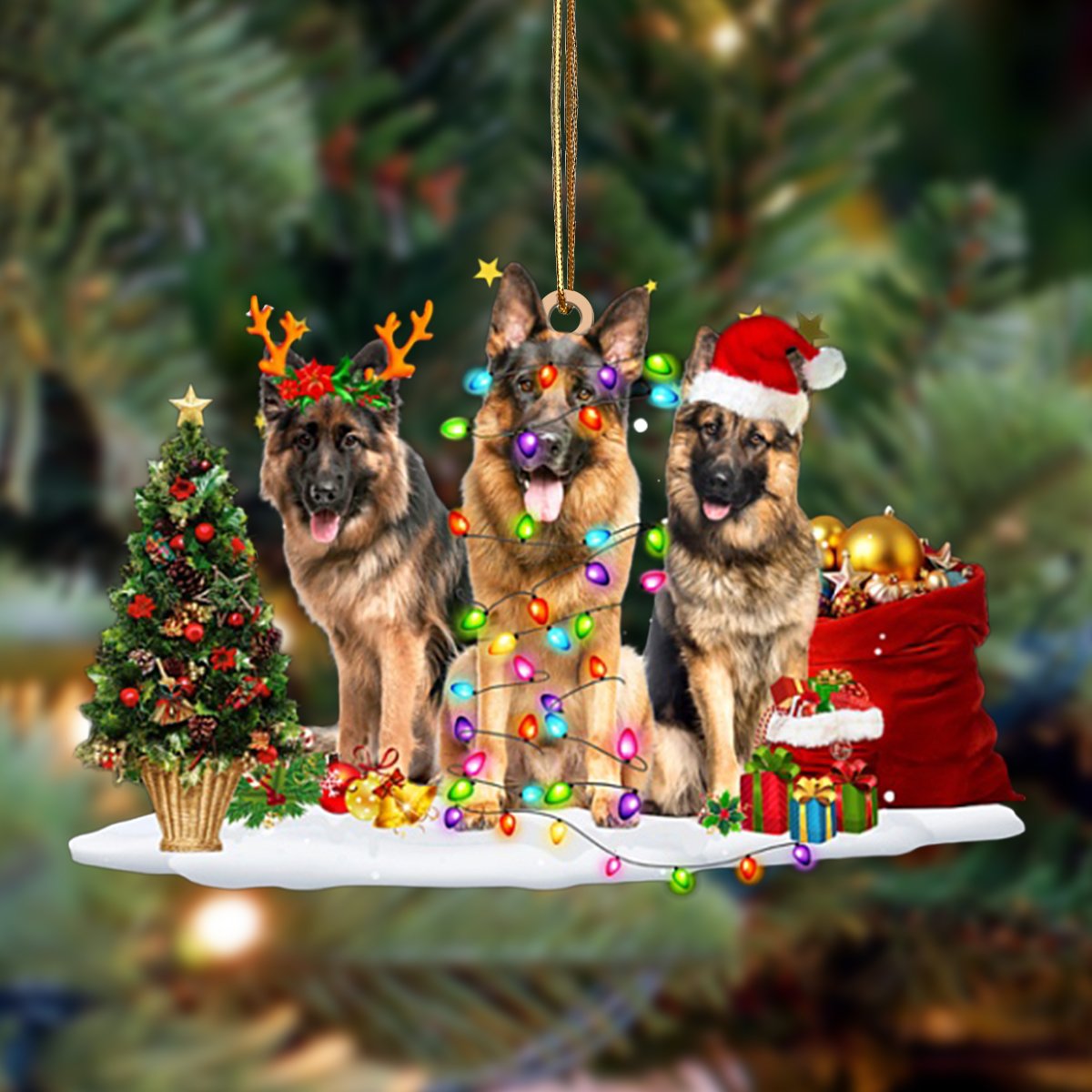German Shepherd German Shepherd - Dog Ornament (Printed On Both Sides) 1022