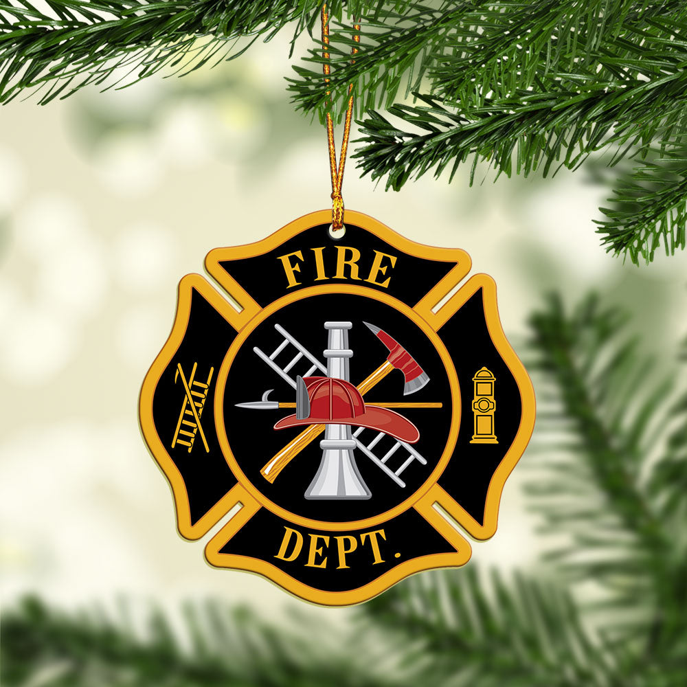 Firefighter Fire Dept - Firefighter Ornament (Printed On Both Sides) 1022