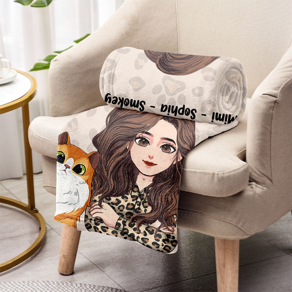 Cat Mom - Personalized Mother's Day Cat Blanket