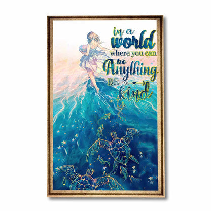 Be Kind Sea Turtle Lovers - Canvas And Poster