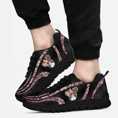 Leopard And Rose Mouse Ears - Sneakers