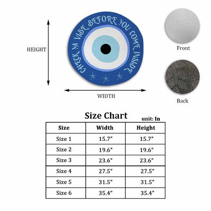 Check Ya Vibe - Evil Eye Witch Shaped Doormat