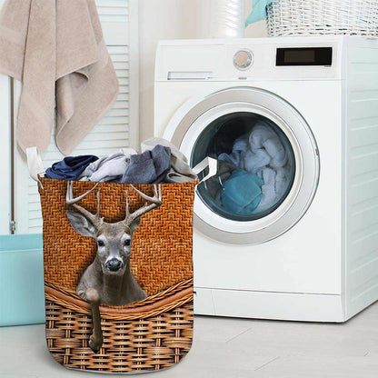 Cute Deer Peaking Hunting Storage Basket 0622