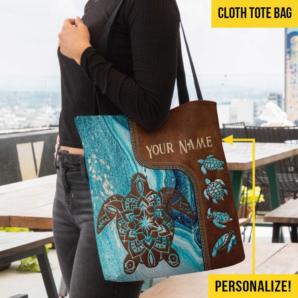 Salty Lil Beach - Turtle Personalized Tote Bag