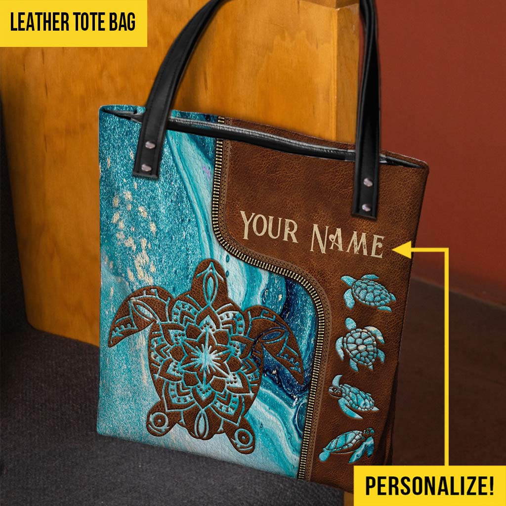 Salty Lil Beach - Turtle Personalized Tote Bag