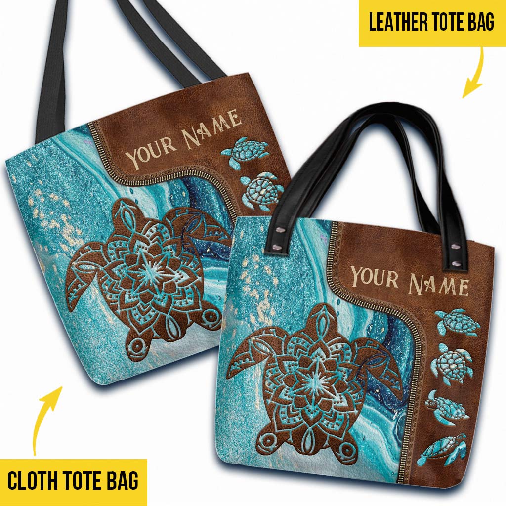 Salty Lil Beach - Turtle Personalized Tote Bag