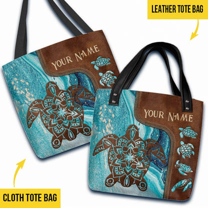 Salty Lil Beach - Turtle Personalized Tote Bag
