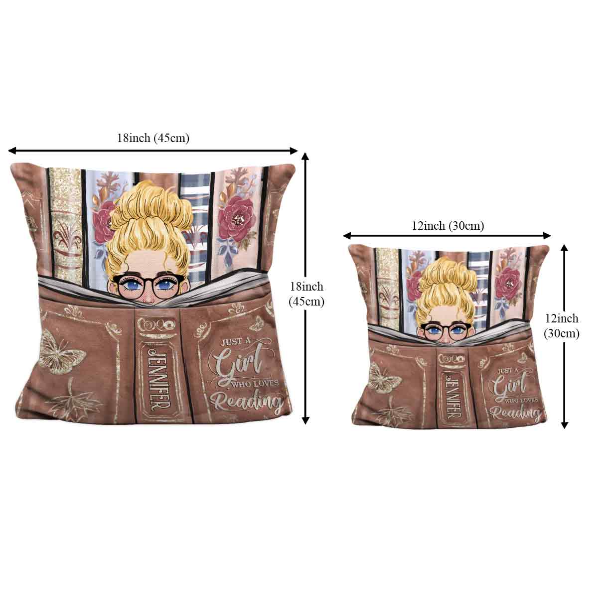 Just A Girl Who Loves Reading - Personalized Book Pocket Pillow