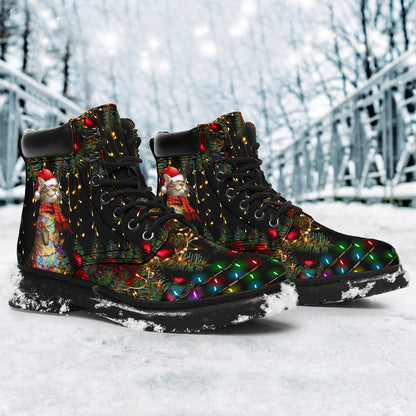 Meowy Christmas Cat All Season Boots 0622
