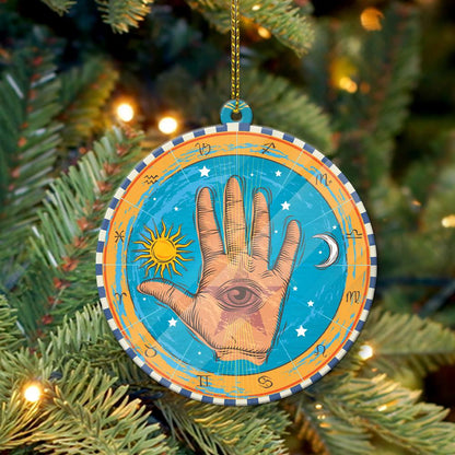 The Mystic Eye Sees All - Witch Ornament (Printed On Both Sides) 1022