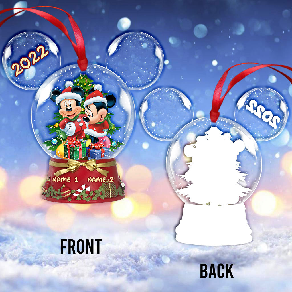 Walking In A Winter - Personalized Wonderland Mouse Transparent Ornament