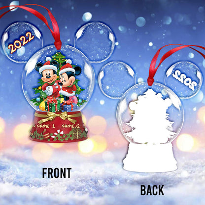 Walking In A Winter - Personalized Wonderland Mouse Transparent Ornament