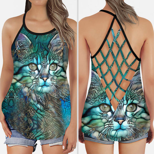 Love Cats Cross Tank Top
