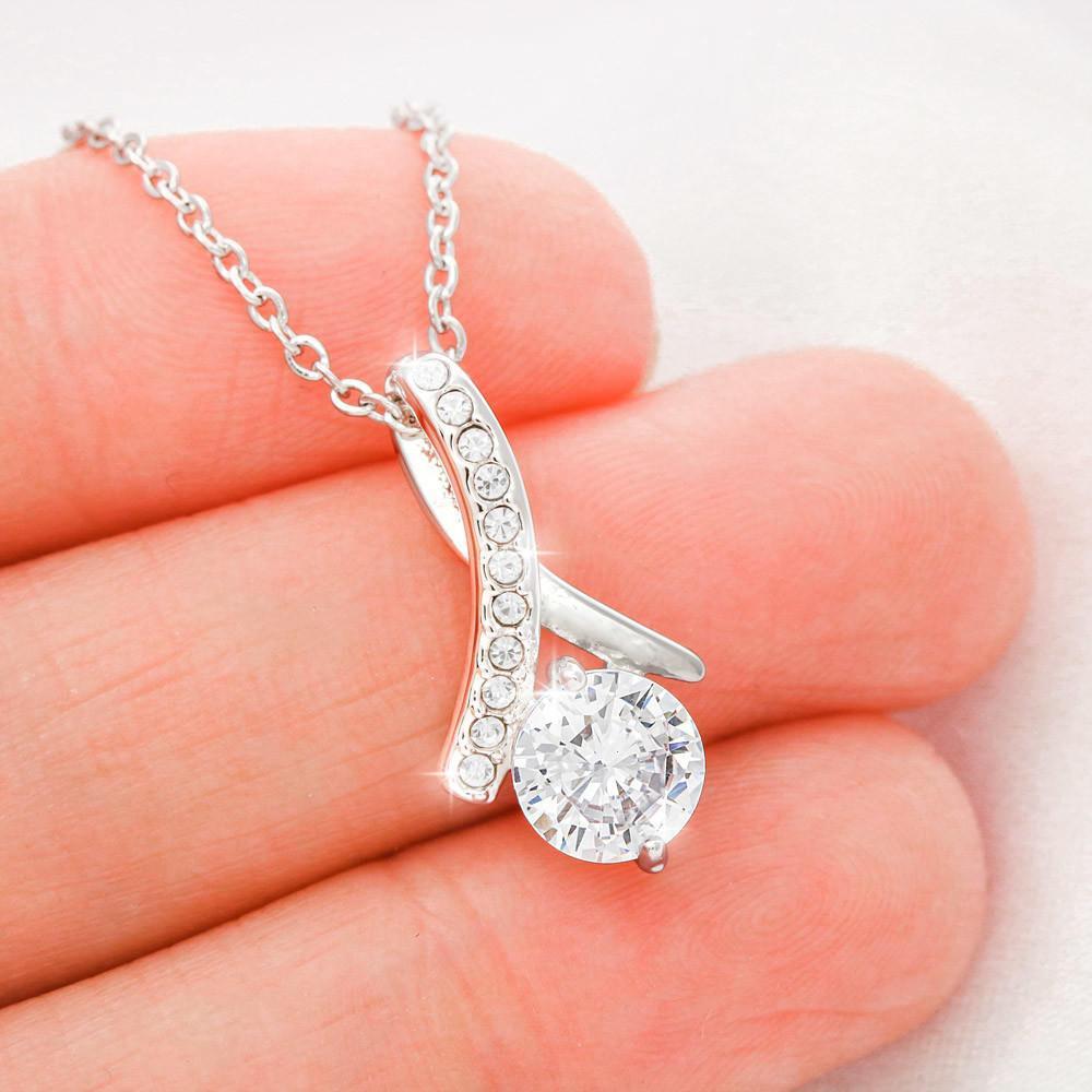 To My Grandmother From Granddaughter - Grandma Petite Ribbon Necklace 0921