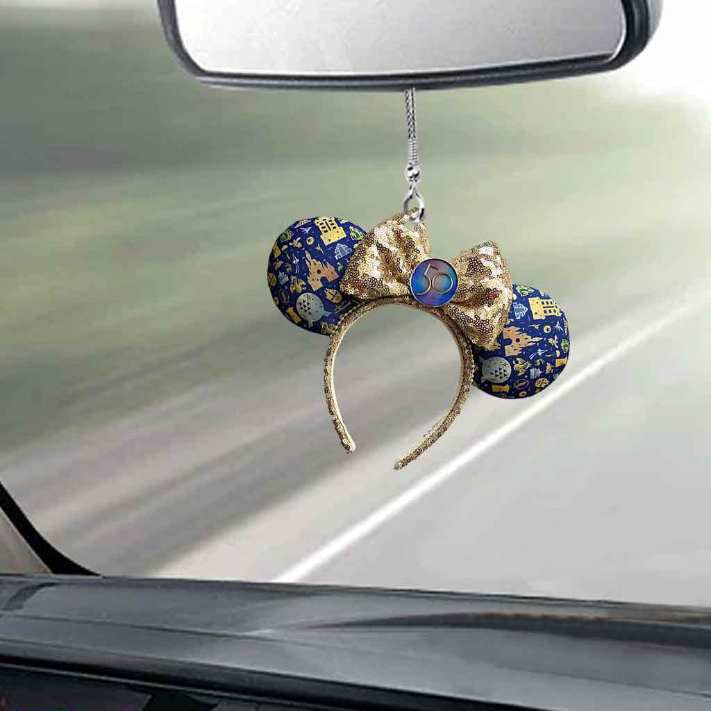 50 Years Of Magic -  Mouse Car Ornament With 3D Pattern Print (Printed On Both Sides)