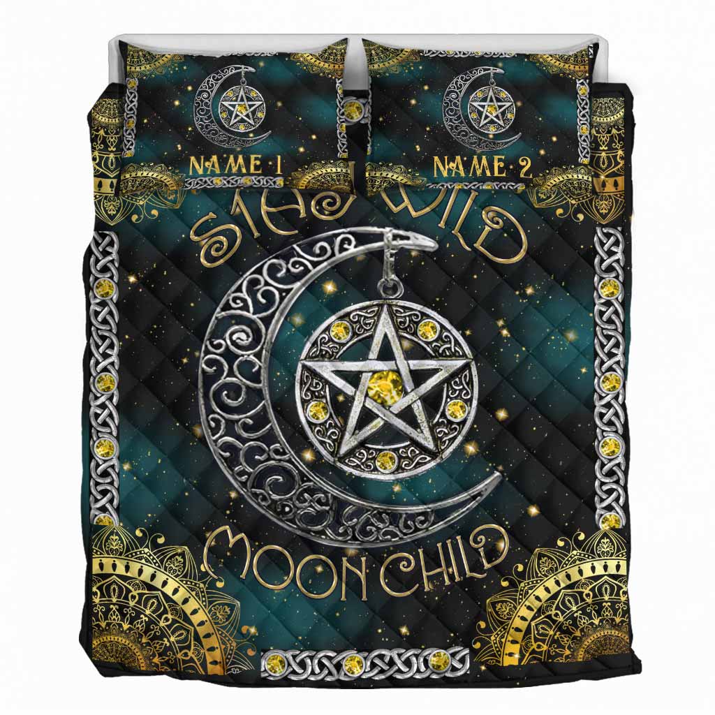 Stay Wild Moon Child Witch - Personalized Quilt Set