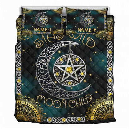 Stay Wild Moon Child Witch - Personalized Quilt Set