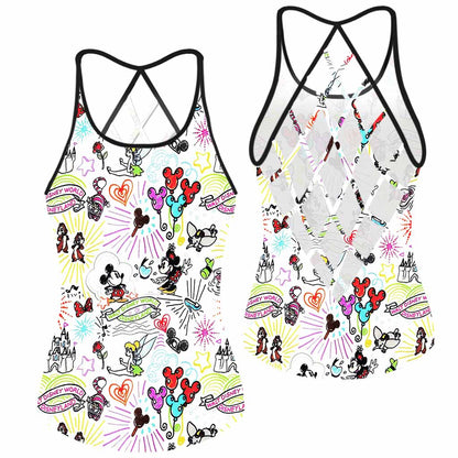 Mouse Ears Sketch - Mouse Cross Tank Top