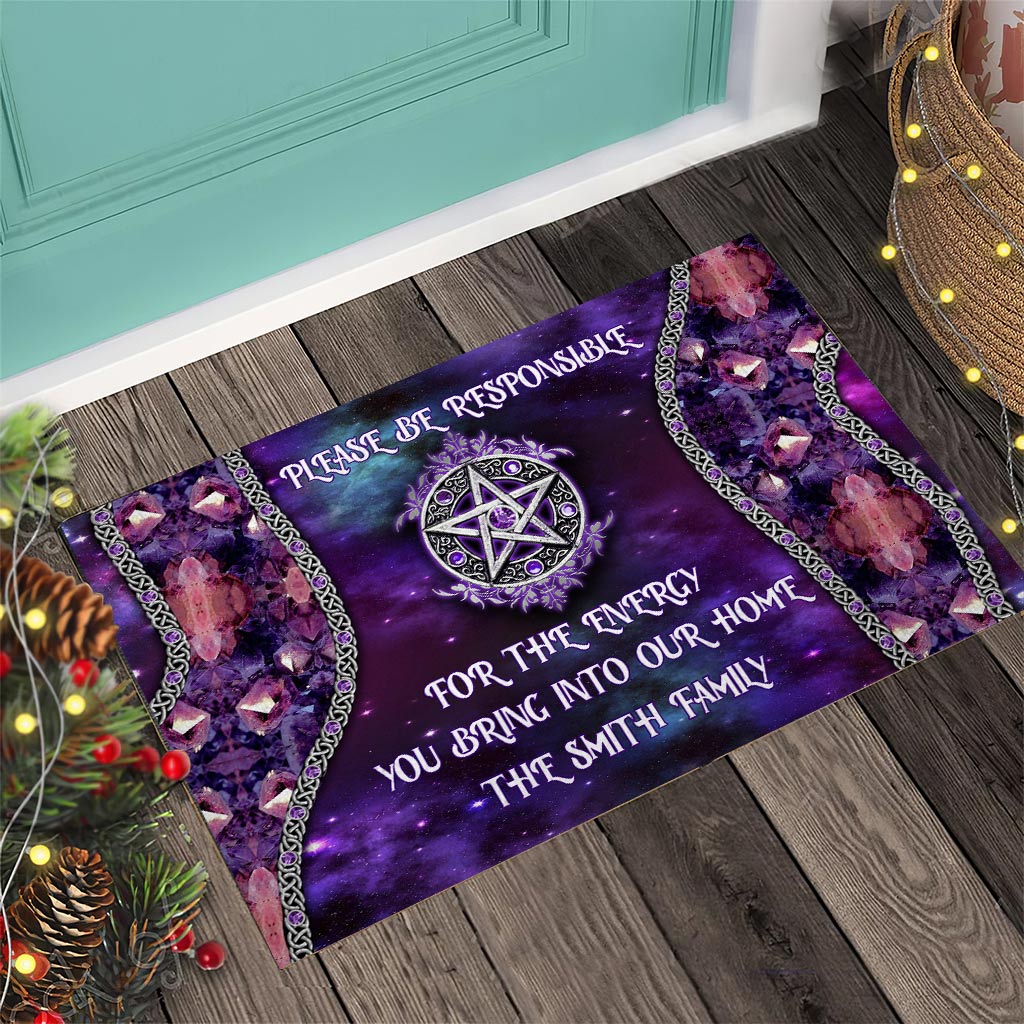 Please Be Responsible - Personalized Witch Doormat