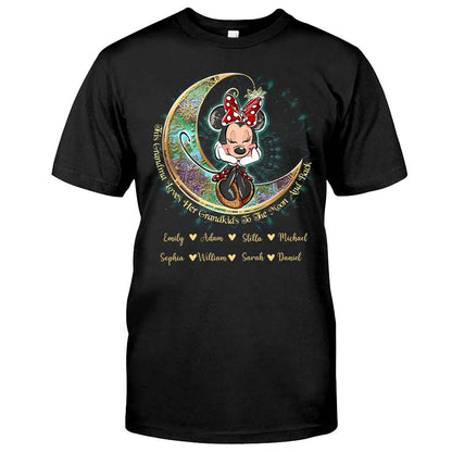 This Grandma Loves Her Grandkids To The Moon And Back - Personalized Mouse T-shirt and Hoodie