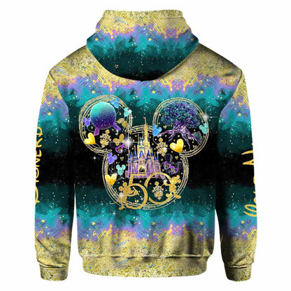 Magic 50 Years - Personalized Mouse All Over T-shirt and Hoodie