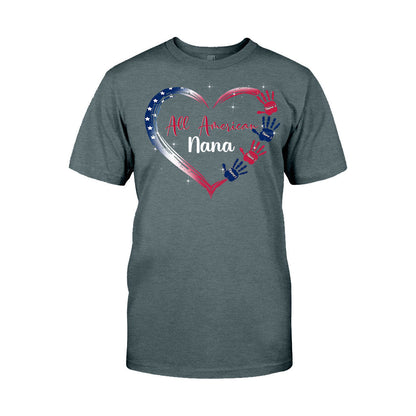 Nana's Heart - Personalized Independence Day T-shirt and Hoodie