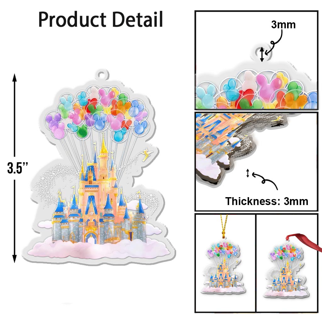 Magic Castle - Christmas Mouse Transparent Ornament