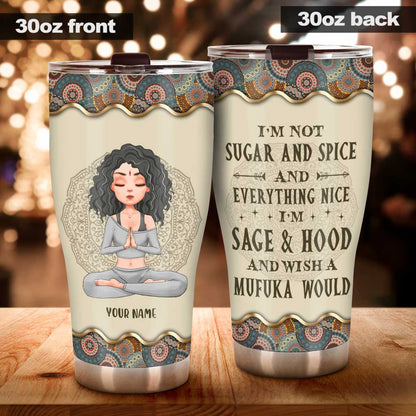 Wish A Mufuka Would - Personalized Yoga Tumbler