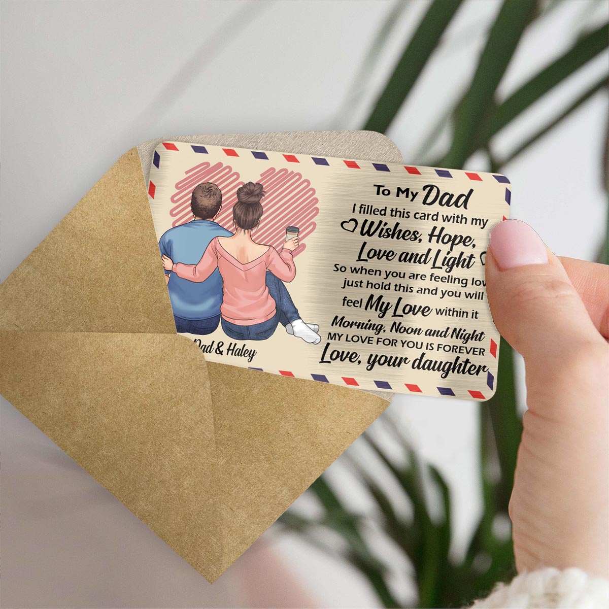 To My Dad - Personalized Father's Day Father Wallet Insert Card