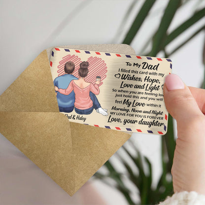 To My Dad - Personalized Father's Day Father Wallet Insert Card