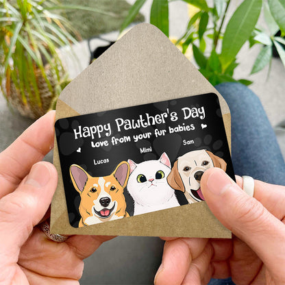 Happy Pawther’s Day - Personalized Father's Day Father Wallet Insert Card