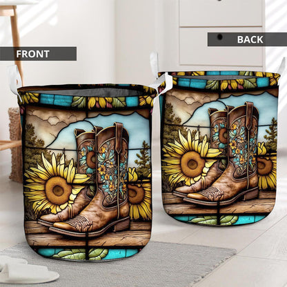 Vintage Country Boots Horses Lovers - Horse Storage Basket