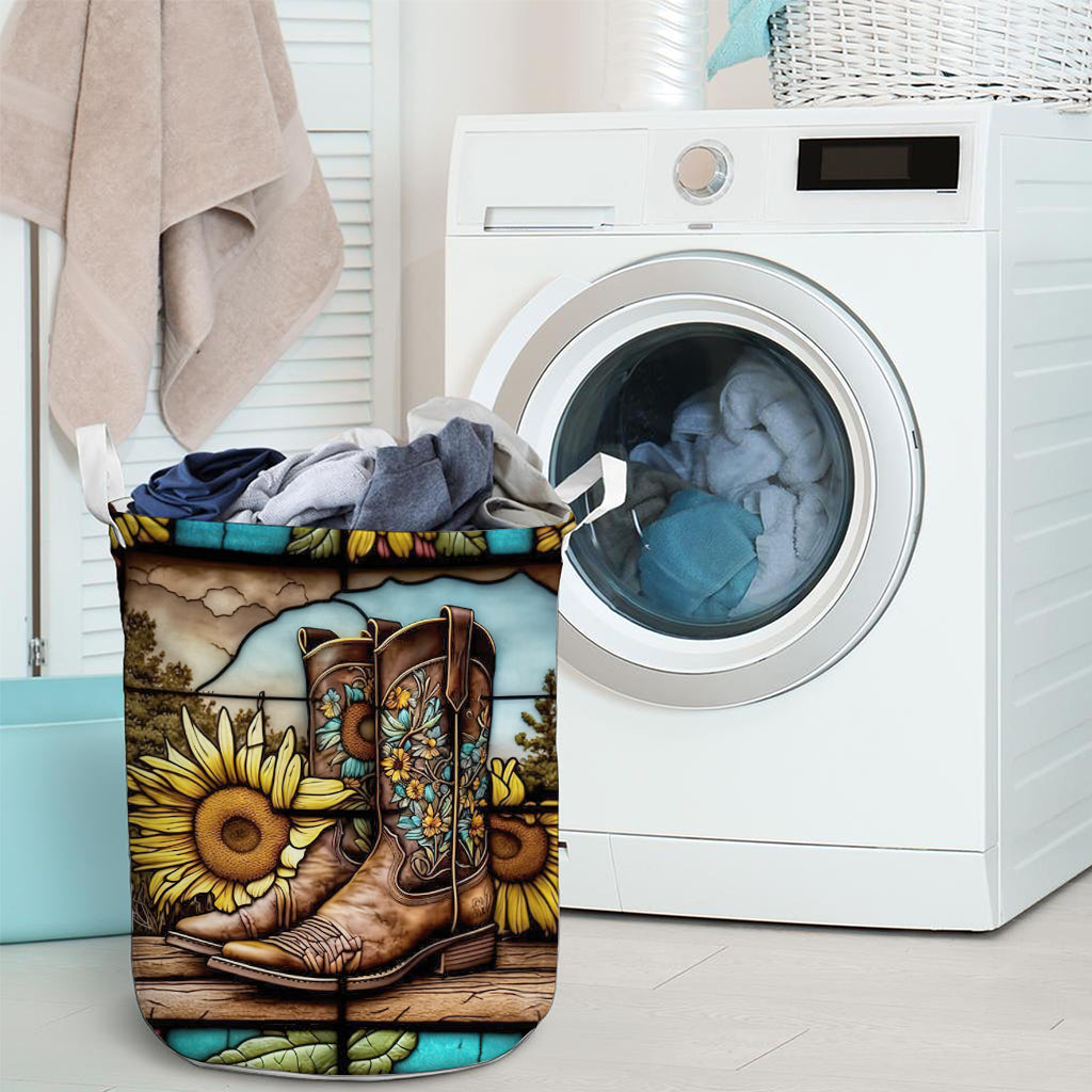 Vintage Country Boots Horses Lovers - Horse Storage Basket