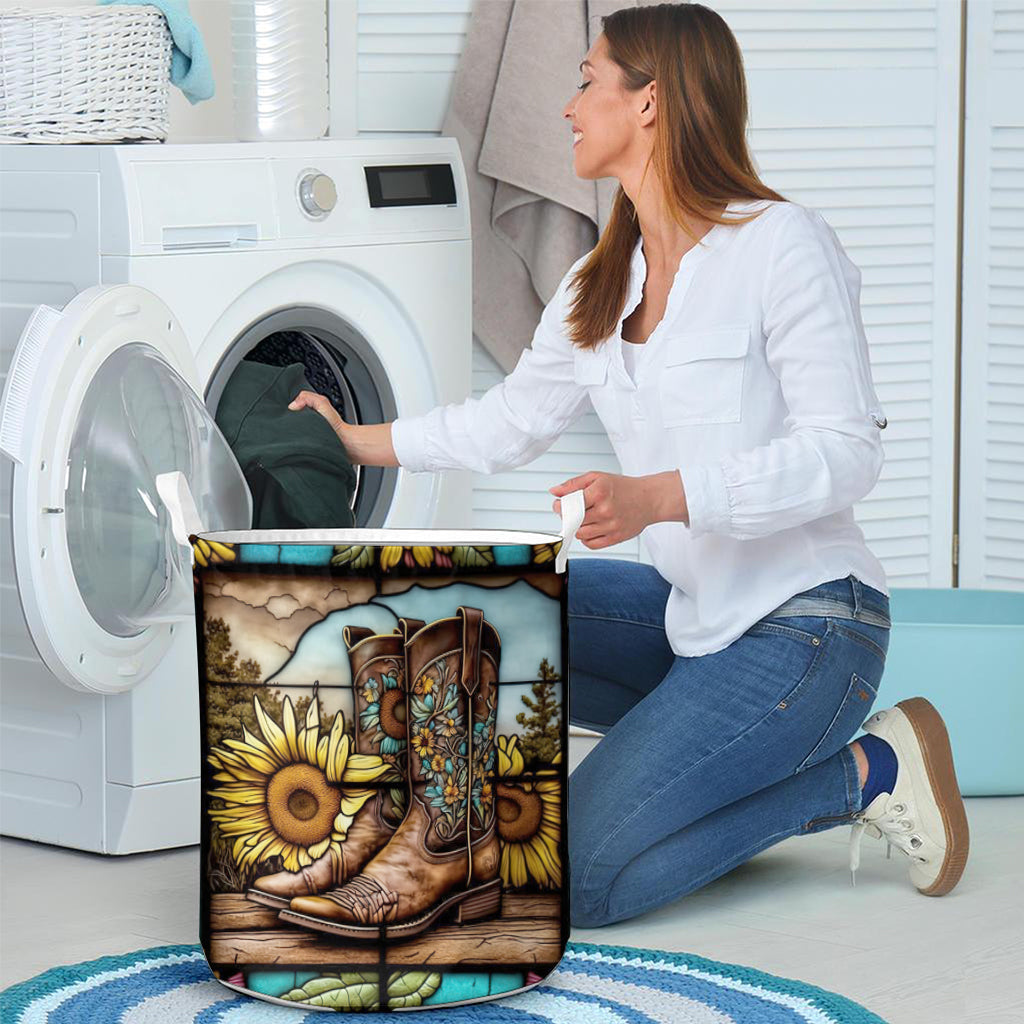 Vintage Country Boots Horses Lovers - Horse Storage Basket