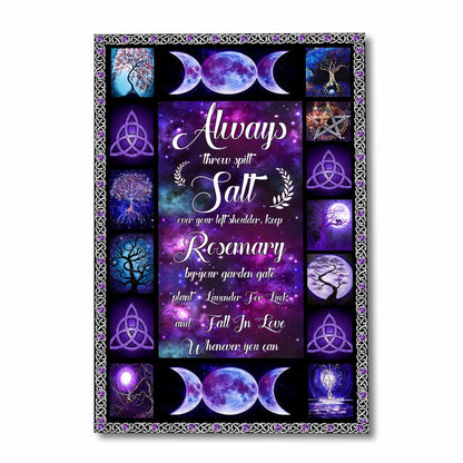 Always Throw Spilt Salt - Witch Canvas And Poster