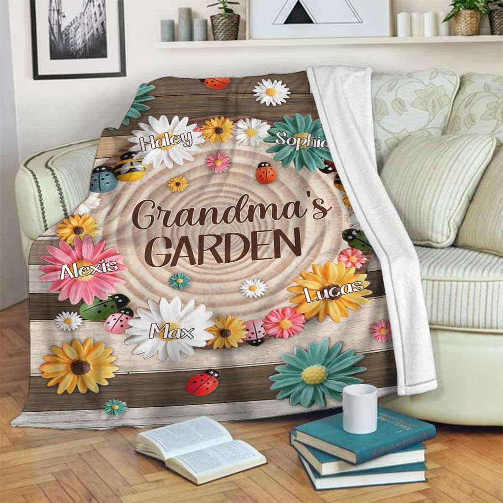 Grandma's Garden - Personalized Grandma Blanket