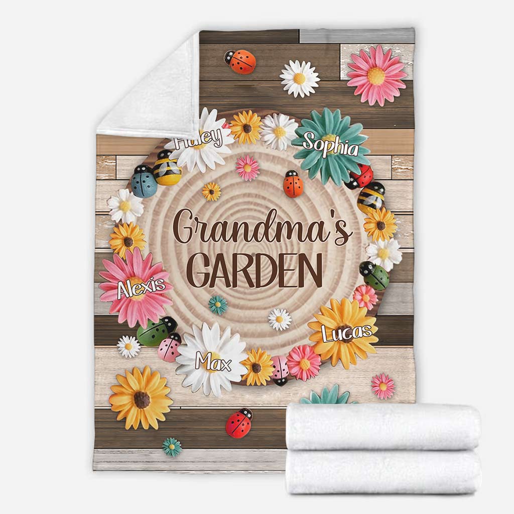 Grandma's Garden - Personalized Grandma Blanket