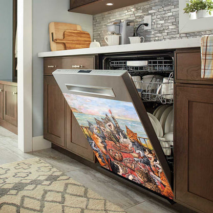 Purrfect Feast - Cat Dishwasher Cover