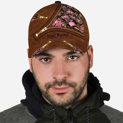 Country Girl - Hunting Personalized Leather Pattern Print Classic Cap