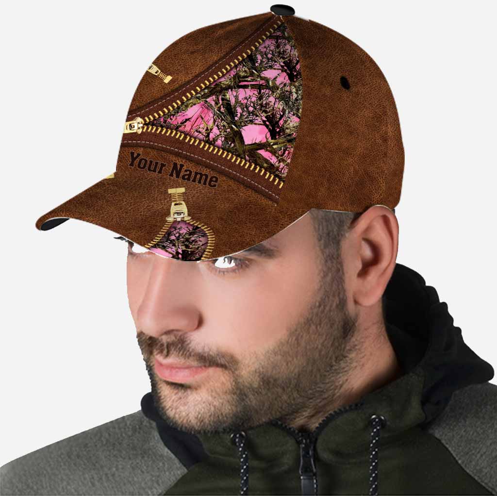 Country Girl - Hunting Personalized Leather Pattern Print Classic Cap