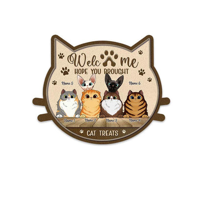 Hope You Brought Cat Treats - Personalized Shaped Doormat