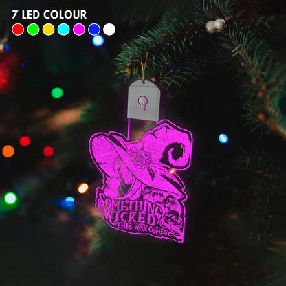 Something Wicked This Way Comes - Christmas Witch Shaped Led Acrylic Ornament