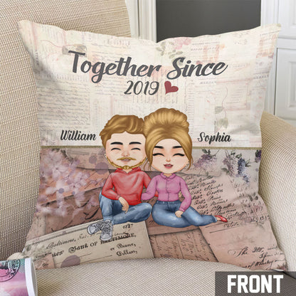 Together Since - Personalized Couple Throw Pillow