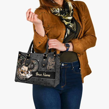 Best Day Ever Mouse Ears - Personalized Leather Handbag