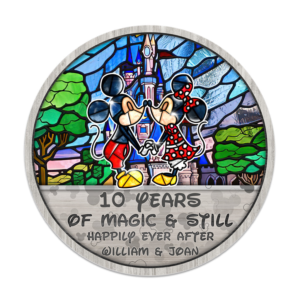 You And Me We Got This - Personalized Mouse Round Wood Sign