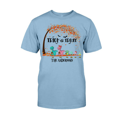 Family Of Dinosaurs - Personalized Halloween Family T-shirt and Hoodie