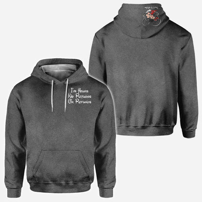 I’m Yours No Returns Or Refunds - Personalized Couple Mouse All Over T-shirt and Hoodie