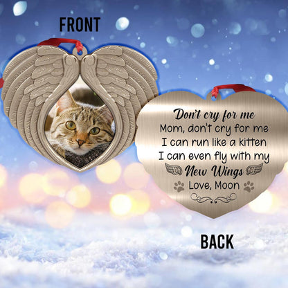 Don't Cry For Me - Personalized Christmas Cat Ornament (Printed On Both Sides)