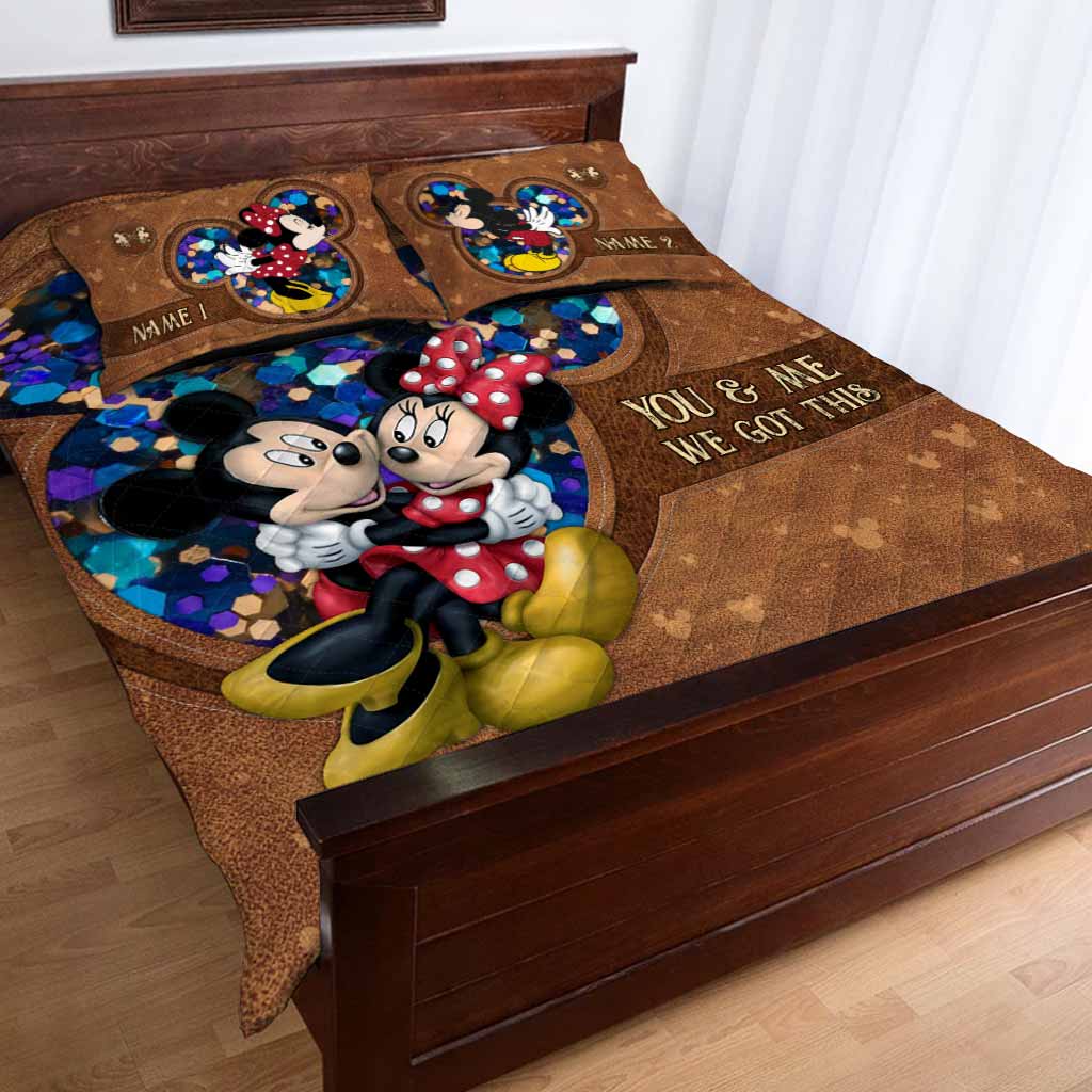 You & Me We Got This - Personalized Mouse Quilt Set